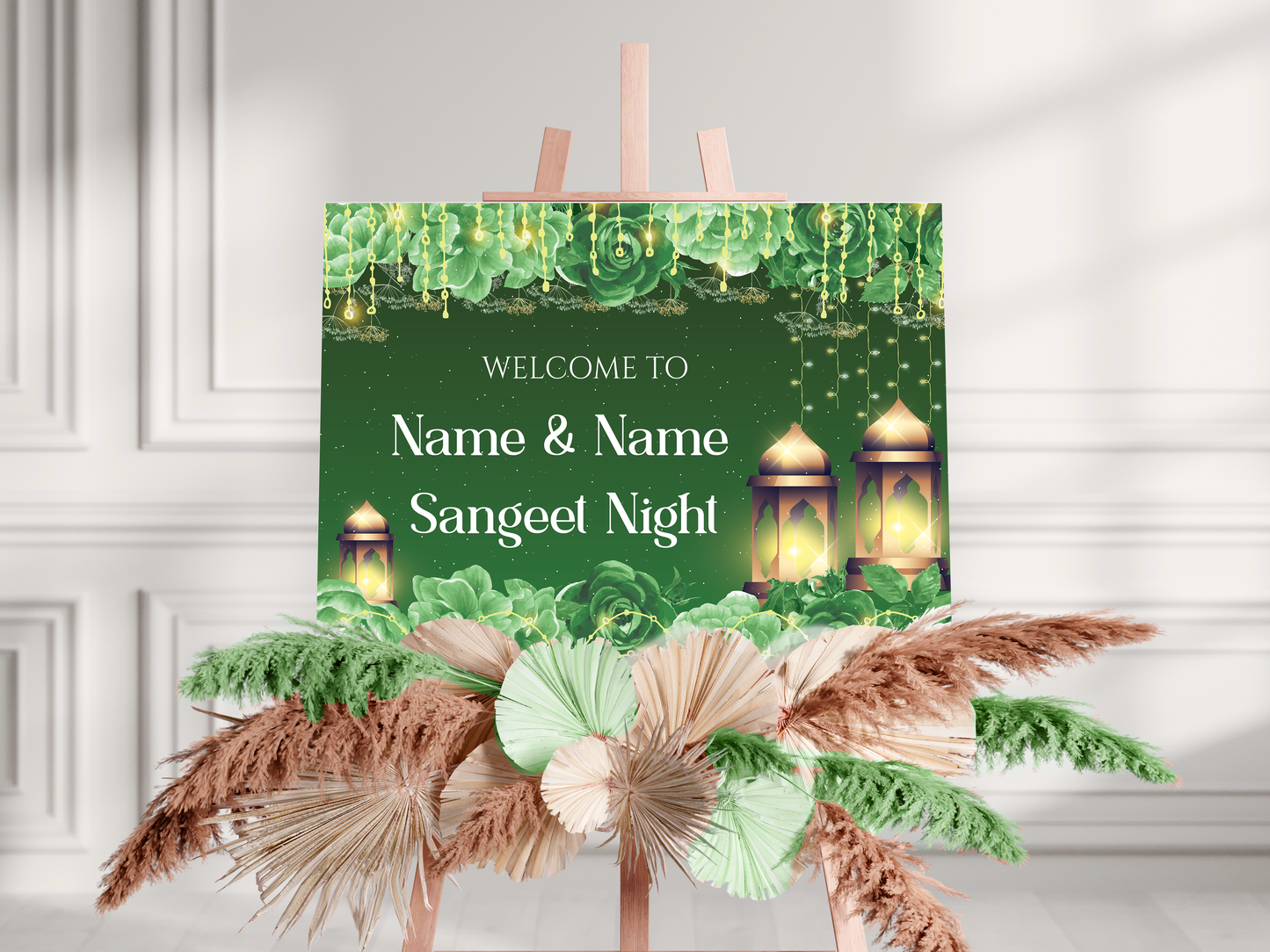 Sangeet Welcome Sign, Sangeet Night Sign, Wedding Sign, A1, A2, A3 or A4, Wedding Décor, Indian Sangeet Welcome Sign, Printed Sign Board