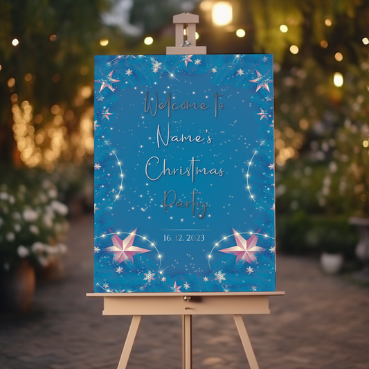 CHRISTMAS Party Welcome Sign, A1, A2, A3 or A4, Holiday Season, Work Party, Festive Decorations, Adults Children Christmas Party Sign 0396