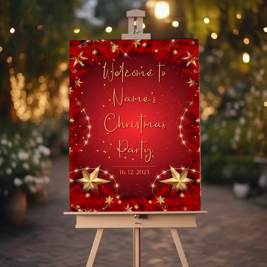 CHRISTMAS Party Welcome Sign, A1, A2, A3 or A4, Holiday Season, Work Party, Festive Decorations, Adults Children Christmas Party Sign 0397