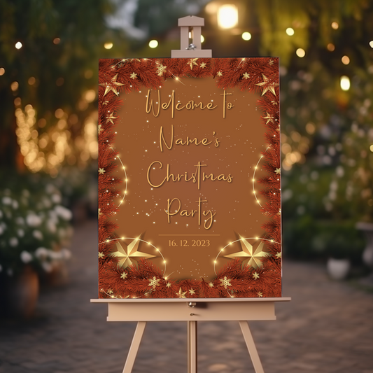 CHRISTMAS Party Welcome Sign, A1, A2, A3 or A4, Holiday Season, Work Party, Festive Decorations, Adults Children Christmas Party Sign 0398