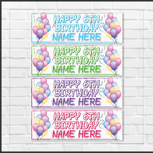 Set of 2 Personalised Birthday Banners - 16th 18th 21st 30th 40th 50th Birthday Party - Celebration - Occasion BBAN-0230