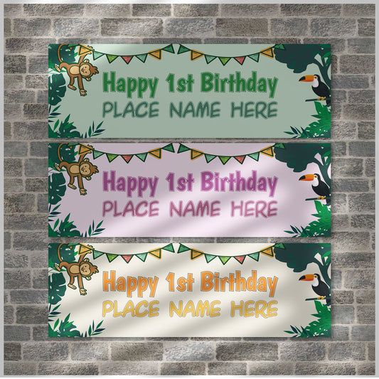 Set of 2 Personalised Birthday Banners - 16th 18th 21st 30th 40th 50th Birthday Party - Celebration - Occasion BBAN-0418