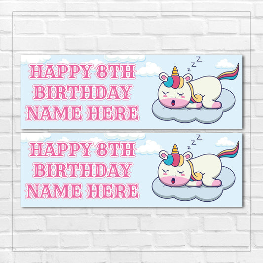 Set of 2 Personalised Birthday Banners - 16th 18th 21st 30th 40th 50th Birthday Party - Celebration - Occasion BBAN-0467