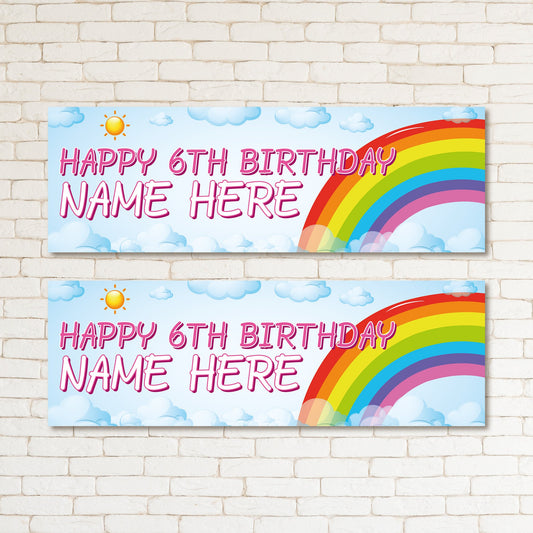 Set of 2 Personalised Birthday Banners - 16th 18th 21st 30th 40th 50th Birthday Party - Celebration - Occasion BBAN-0018