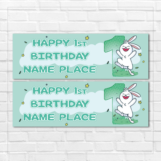 Set of 2 Personalised Birthday Banners - 16th 18th 21st 30th 40th 50th Birthday Party - Celebration - Occasion BBAN-0475