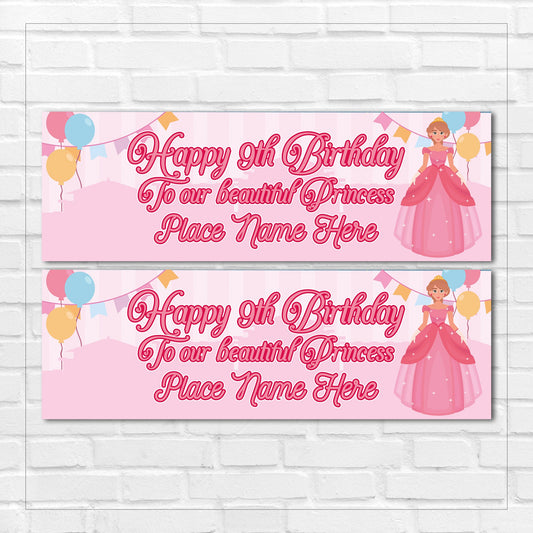Set of 2 Personalised Birthday Banners - 16th 18th 21st 30th 40th 50th Birthday Party - Celebration - Occasion BBAN-0486