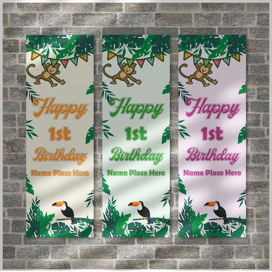 Set of 2 Personalised Birthday Banners - 16th 18th 21st 30th 40th 50th Birthday Party - Celebration - Occasion BBAN-0419