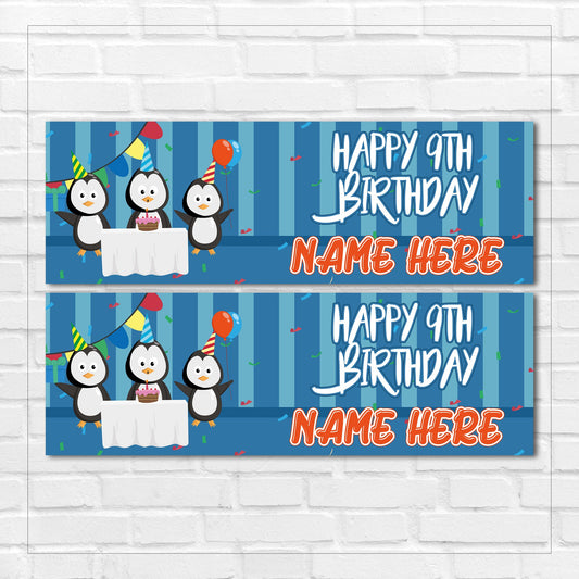 Set of 2 Personalised Birthday Banners - 16th 18th 21st 30th 40th 50th Birthday Party - Celebration - Occasion BBAN-0301