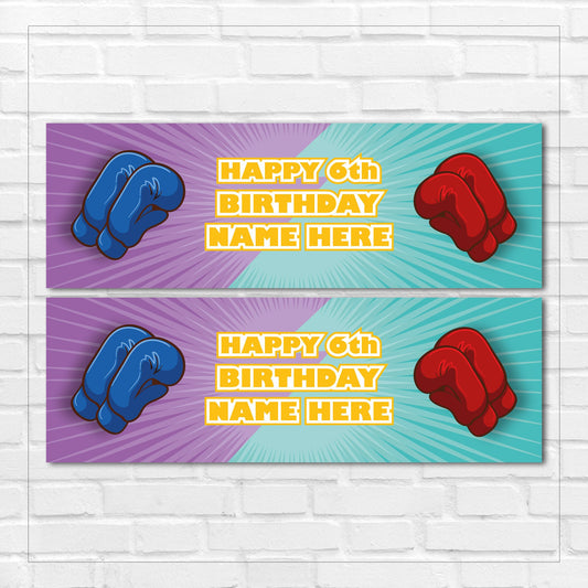 Set of 2 Personalised Birthday Banners - 16th 18th 21st 30th 40th 50th Birthday Party - Celebration - Occasion BBAN-0454