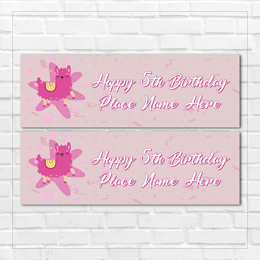 Set of 2 Personalised Birthday Banners - 16th 18th 21st 30th 40th 50th Birthday Party - Celebration - Occasion BBAN-0459
