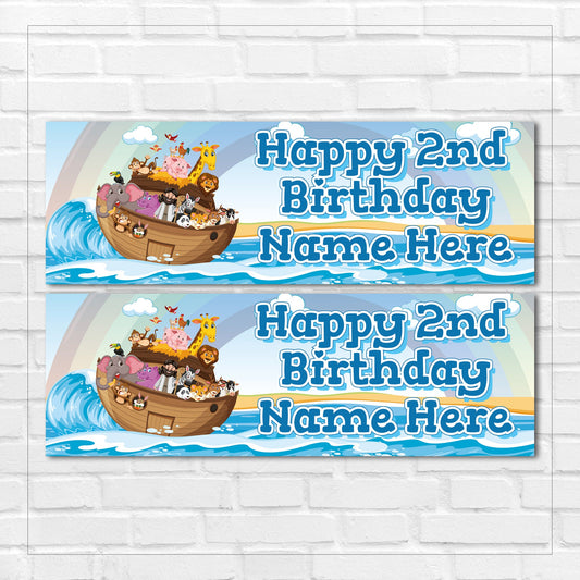 Set of 2 Personalised Birthday Banners - 16th 18th 21st 30th 40th 50th Birthday Party - Celebration - Occasion BBAN-0472