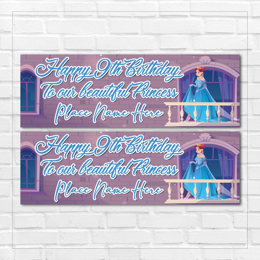 Set of 2 Personalised Birthday Banners - 16th 18th 21st 30th 40th 50th Birthday Party - Celebration - Occasion BBAN-0485