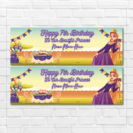 Set of 2 Personalised Birthday Banners - 16th 18th 21st 30th 40th 50th Birthday Party - Celebration - Occasion BBAN-0488
