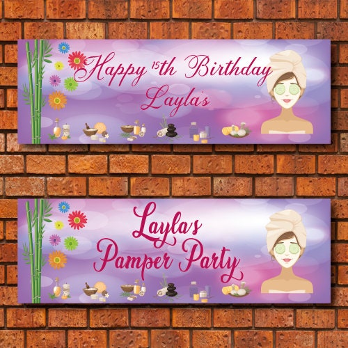 Set of 2 Personalised Birthday Banners - 16th 18th 21st 30th 40th 50th Birthday Party - Celebration - Occasion BBAN-0585