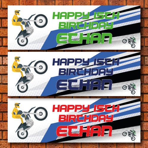 Set of 2 Personalised Birthday Banners - 16th 18th 21st 30th 40th 50th Birthday Party - Celebration - Occasion BBAN-0587