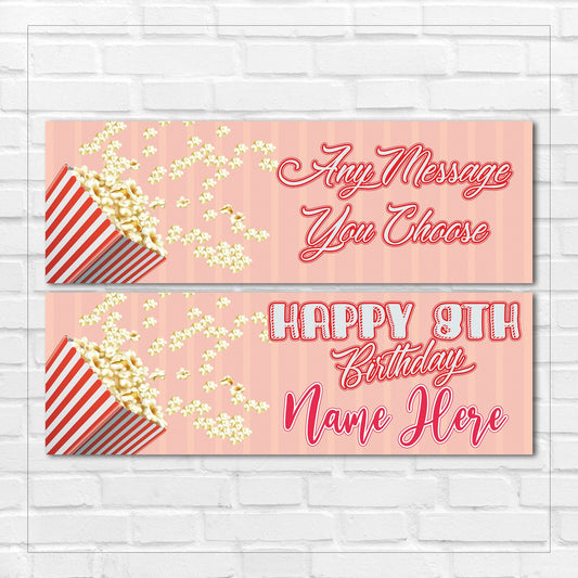 Set of 2 Personalised Birthday Banners - 16th 18th 21st 30th 40th 50th Birthday Party - Celebration - Occasion BBAN-0309