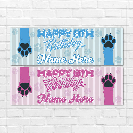 Set of 2 Personalised Birthday Banners - 16th 18th 21st 30th 40th 50th Birthday Party - Celebration - Occasion BBAN-0310