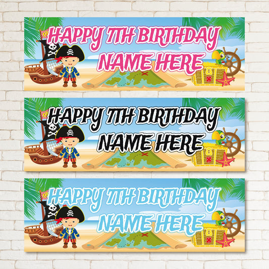 Set of 2 Personalised Birthday Banners - 16th 18th 21st 30th 40th 50th Birthday Party - Celebration - Occasion BBAN-0630