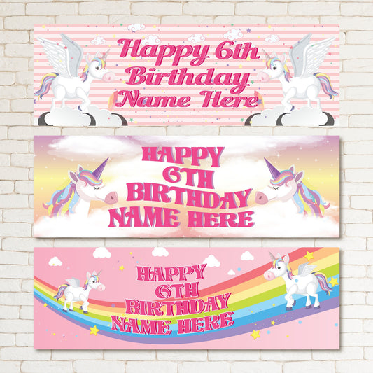 Set of 2 Personalised Birthday Banners - 16th 18th 21st 30th 40th 50th Birthday Party - Celebration - Occasion BBAN-0610
