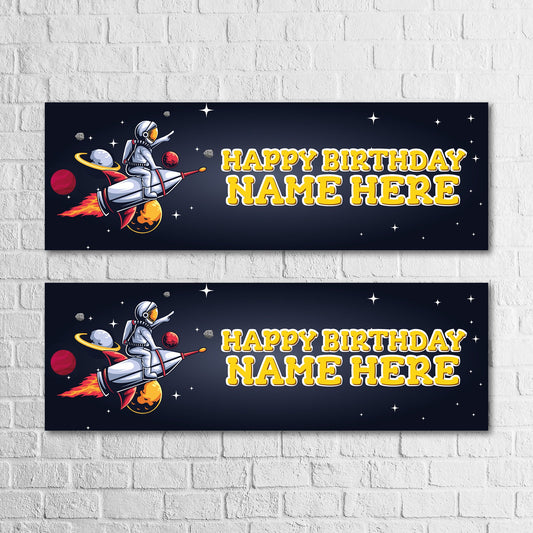 Set of 2 Personalised Birthday Banners - 16th 18th 21st 30th 40th 50th Birthday Party - Celebration - Occasion BBAN-0701