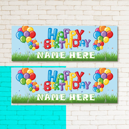 Set of 2 Personalised Birthday Banners - 16th 18th 21st 30th 40th 50th Birthday Party - Celebration - Occasion BBAN-0703