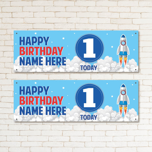 Set of 2 Personalised Birthday Banners - 16th 18th 21st 30th 40th 50th Birthday Party - Celebration - Occasion BBAN-0723
