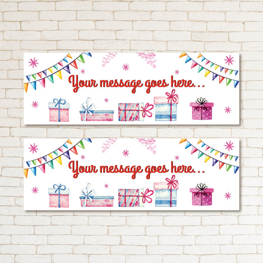 Set of 2 Personalised Birthday Banners - 16th 18th 21st 30th 40th 50th Birthday Party - Celebration - Occasion BBAN-0726