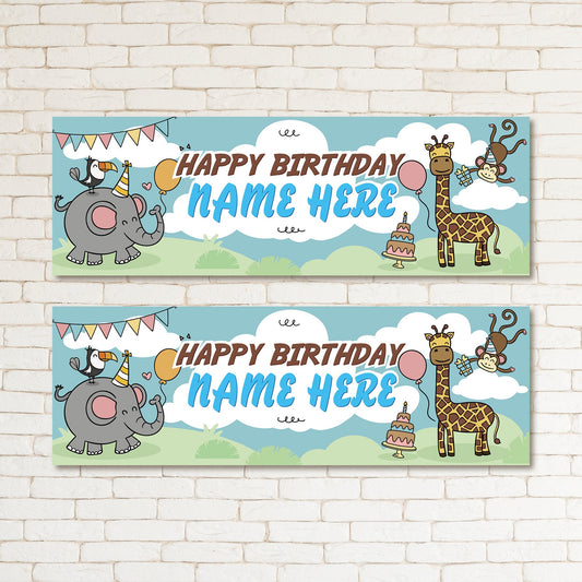 Set of 2 Personalised Birthday Banners - 16th 18th 21st 30th 40th 50th Birthday Party - Celebration - Occasion BBAN-0720