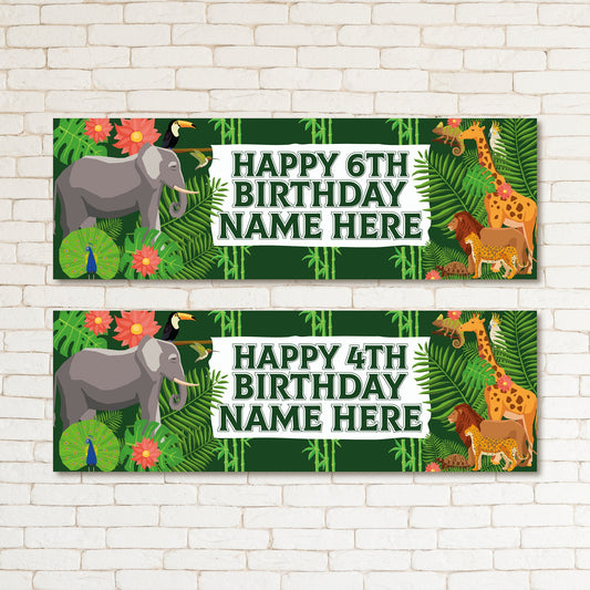 Set of 2 Personalised Birthday Banners - 16th 18th 21st 30th 40th 50th Birthday Party - Celebration - Occasion BBAN-0638