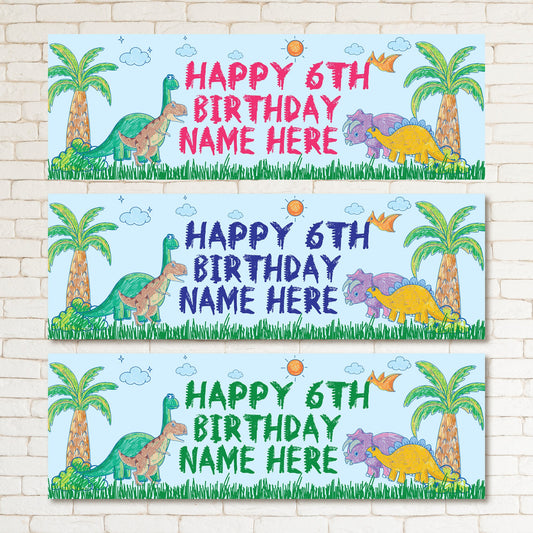 Set of 2 Personalised Birthday Banners - 16th 18th 21st 30th 40th 50th Birthday Party - Celebration - Occasion BBAN-0602