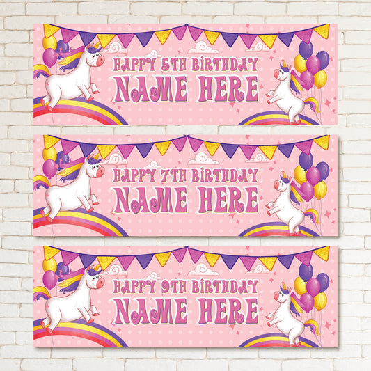 Set of 2 Personalised Birthday Banners - 16th 18th 21st 30th 40th 50th Birthday Party - Celebration - Occasion BBAN-0613