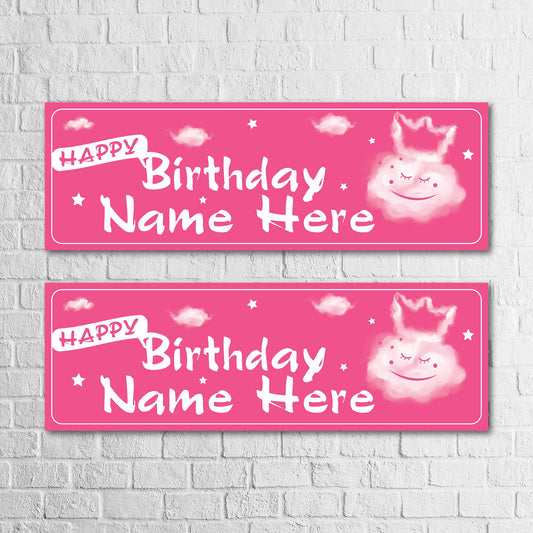 Set of 2 Personalised Birthday Banners - 16th 18th 21st 30th 40th 50th Birthday Party - Celebration - Occasion BBAN-0712