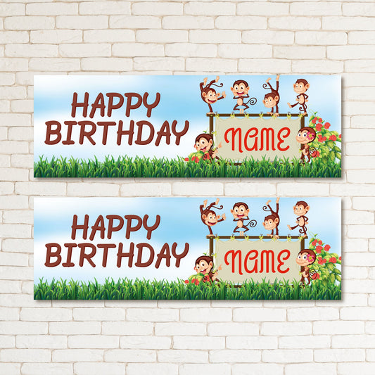 Set of 2 Personalised Birthday Banners - 16th 18th 21st 30th 40th 50th Birthday Party - Celebration - Occasion BBAN-0725
