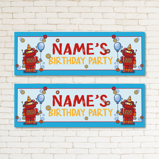 Set of 2 Personalised Birthday Banners - 16th 18th 21st 30th 40th 50th Birthday Party - Celebration - Occasion BBAN-0721