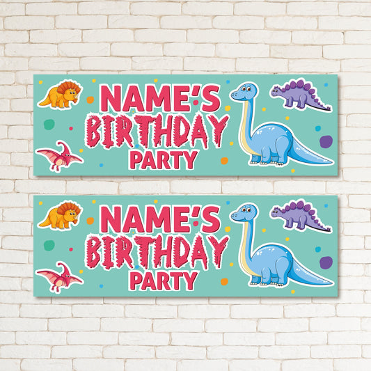 Set of 2 Personalised Birthday Banners - 16th 18th 21st 30th 40th 50th Birthday Party - Celebration - Occasion BBAN-0719