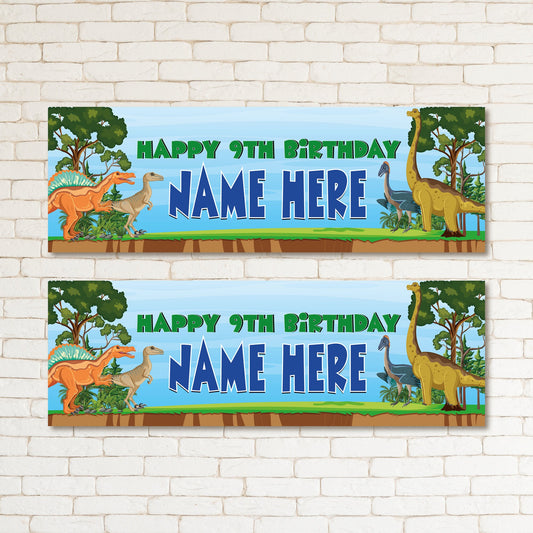 Set of 2 Personalised Birthday Banners - 16th 18th 21st 30th 40th 50th Birthday Party - Celebration - Occasion BBAN-0730