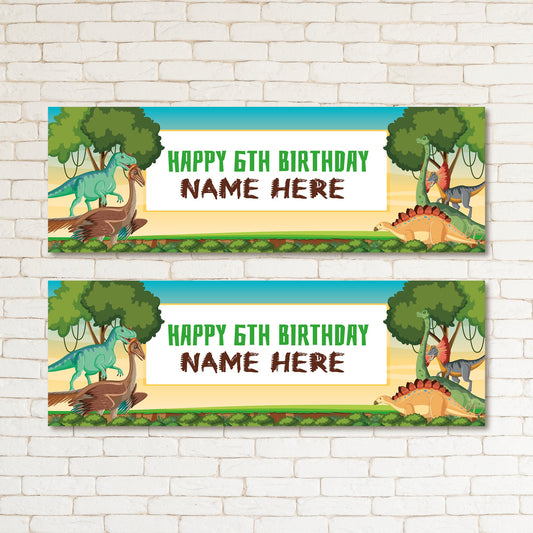 Set of 2 Personalised Birthday Banners - 16th 18th 21st 30th 40th 50th Birthday Party - Celebration - Occasion BBAN-0773