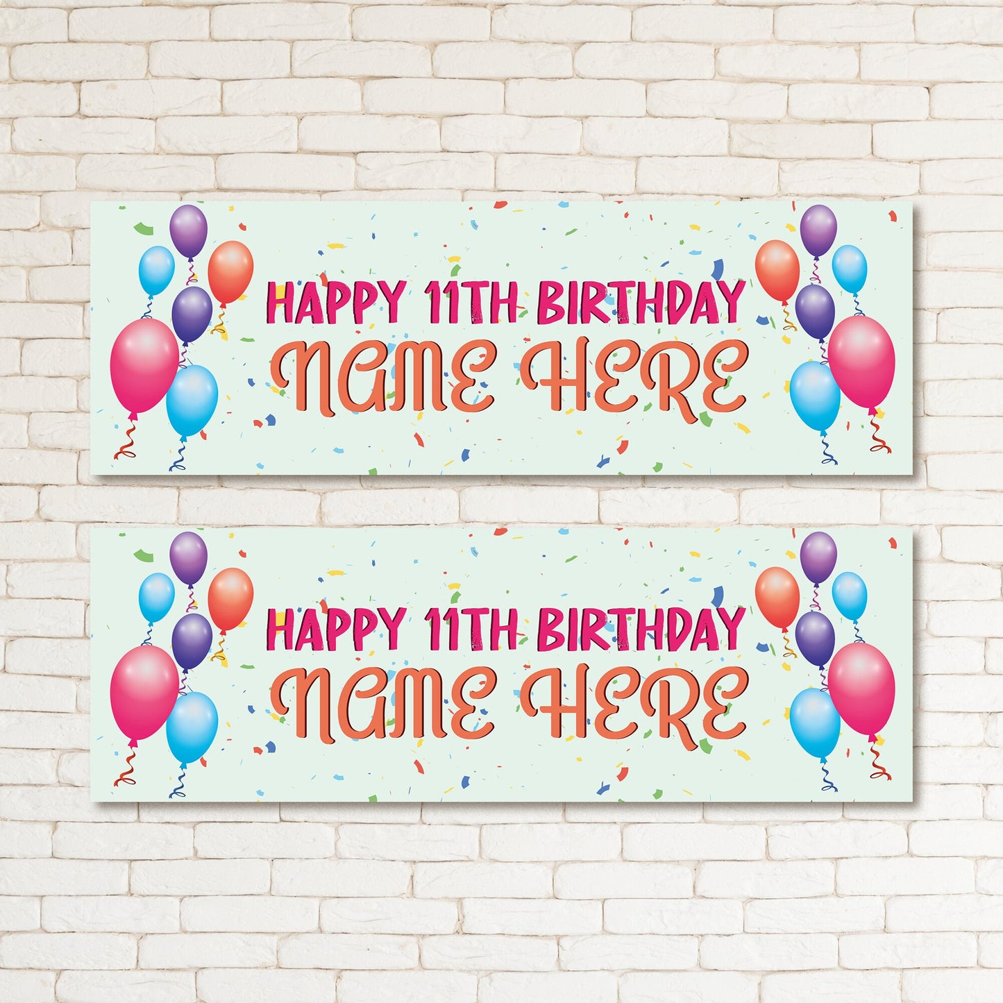 Set of 2 Personalised Birthday Banners - 16th 18th 21st 30th 40th 50th Birthday Party - Celebration - Occasion BBAN-0727