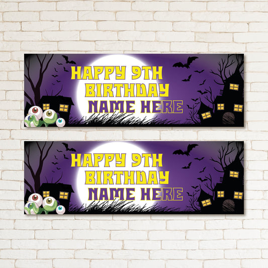 Set of 2 Personalised Birthday Banners - 16th 18th 21st 30th 40th 50th Birthday Party - Celebration - Occasion BBAN-0768