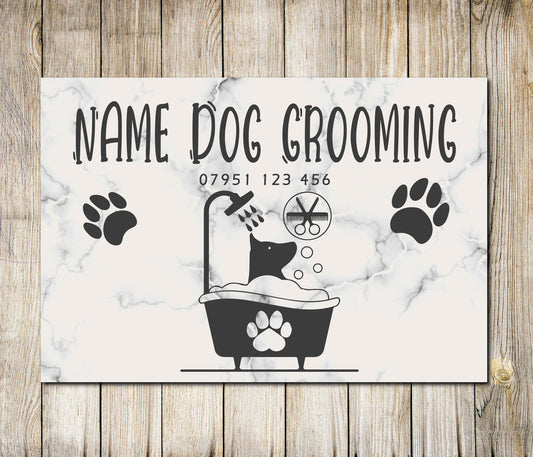 PERSONALISED Dog Groomers Metal Plaque Custom Dogs Pets Sign Wall Door Décor 0010