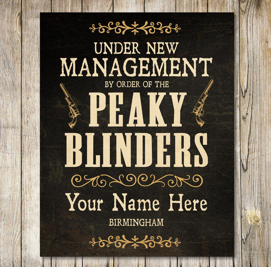 PERSONALISED Peaky Blinders Man Cave Garage Shed Gift Retro Metal Sign Plaque 0237
