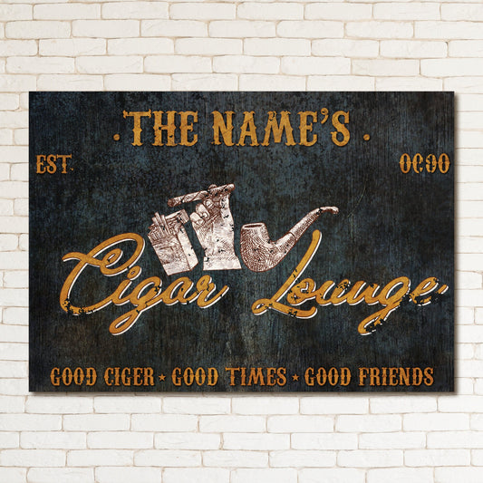 PERSONALISED Cigar Room Sign Lounge Decor Bar Man Cave Farmhouse Metal Plaque