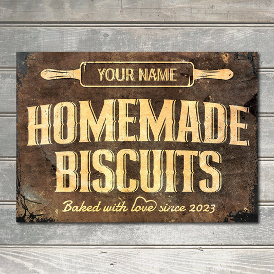 PERSONALISED Momma's Homemade Biscuits Custom Classic Sign Decor Metal Plaque 0498