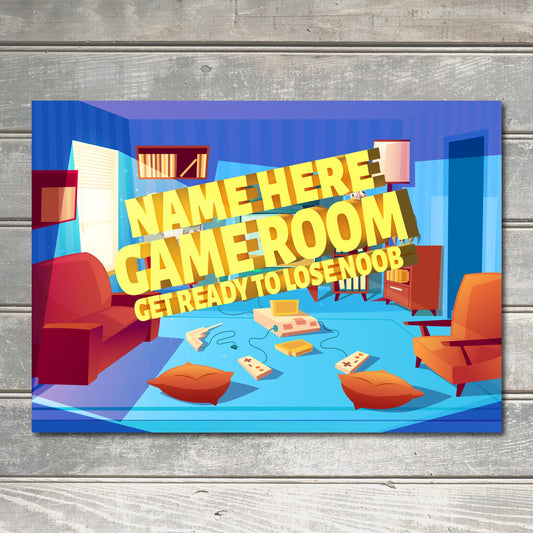 PERSONALISED Gaming Room Metal Wall Art, Customised Wall Sign Decor Metal Plaque 0658