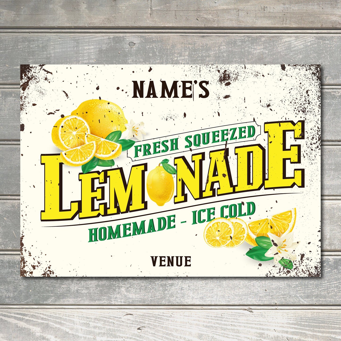 PERSONALISED Lemonade Freshly Squeezed Kitchen Drinks Lemon Lime Drinks Bar Decor Home Decor Kitchen Homemade Sign Metal Plaque Gift 0278