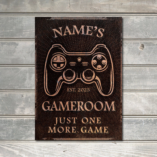 PERSONALISED Game Room Sign Farmhouse Wall Decor Family Arcade Poker Metal Plaque