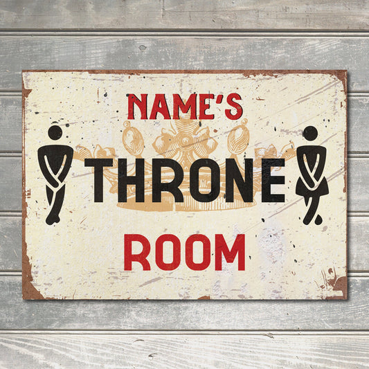 PERSONALISED Throne Room Hanging Sign Wall Outdoor/Indoor Decor Metal Plaque 0526