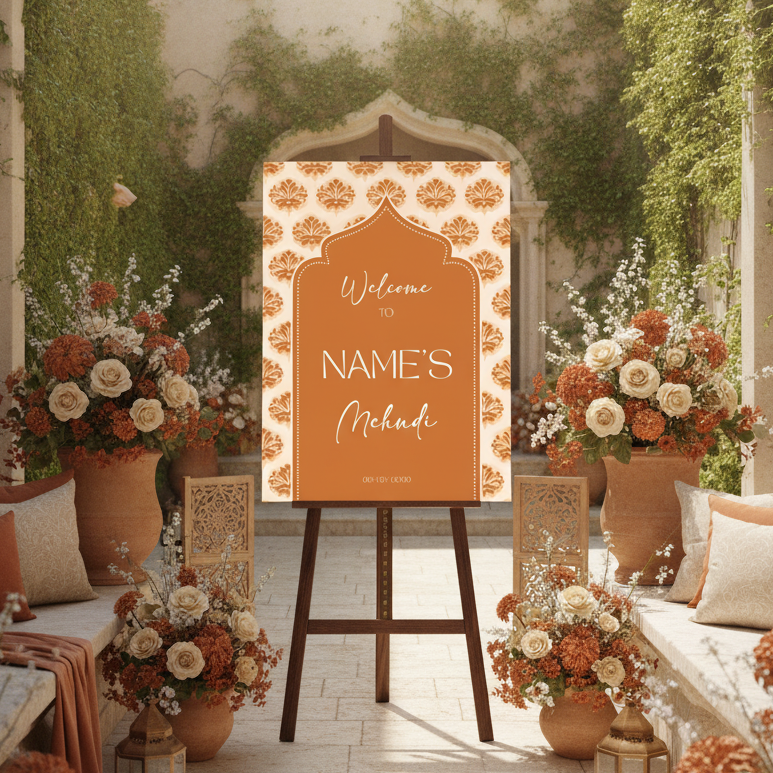 Mehndi Welcome Signs, Mehendi Signs, Umbrella Desi Decor, Mehndi Sign, Indian Decor Sign, Mendhi Umbrella, Henna Sign, Mehendi Welcome