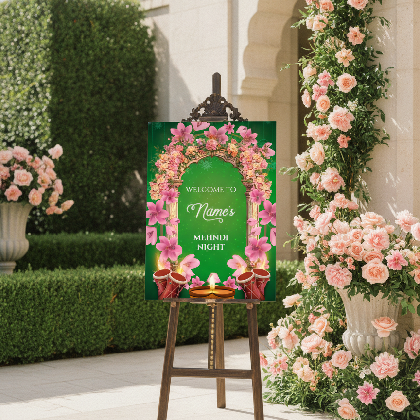 Mehndi Welcome Signs, Mehendi Signs, Umbrella Desi Decor, Mehndi Sign, Indian Decor Sign, Mendhi Umbrella, Henna Sign, Mehendi Welcome