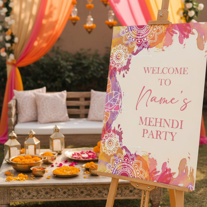 Mehndi Welcome Signs, Mehendi Signs, Umbrella Desi Decor, Mehndi Sign, Indian Decor Sign, Mendhi Umbrella, Henna Sign, Mehendi Welcome